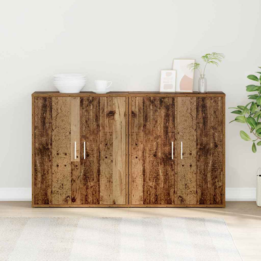 Hochboard 2 pcs Altholz 60 x 31 x 70 cm Holzwerkstoff